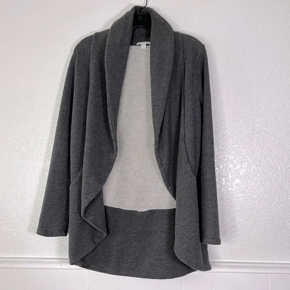 Standard James Perse gray jersey sweater cardigan 3